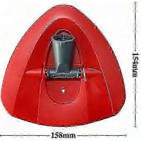 Tête de balai pivotante en microfibre Vileda O-Cedar de rechange - Patin de nettoyage triangulaire compatible avec le lavage à sec et humide (1/5)