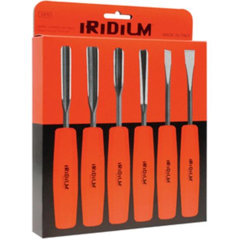 SET 6 SGORBIE CROMO VANADIO P/LEGNO IRIDIUM- CORRADI- 1,0 confezione