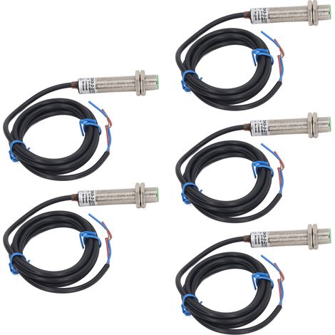 Lot de 5 interrupteurs inductifs LJ12A3-2-Z-EX M12, détecteur de proximité normalement ouvert, capteur de métaux pour automatisation industrielle (1/5)