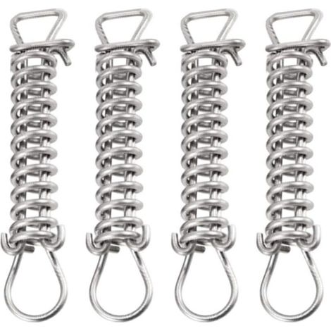 Lot de 4 ressorts complets pour bâche de piscine en acier inoxydable robuste pour tous les temps