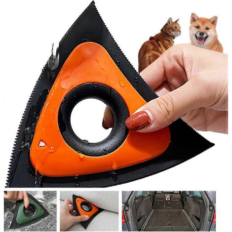 Brosse anti-poils d'animaux, outil de nettoyage en profondeur pour canapés et sièges de voiture, brosse professionnelle anti-poils de chiens et de chats pour tissus d'ameublement et nettoyage de voitu (1/5)