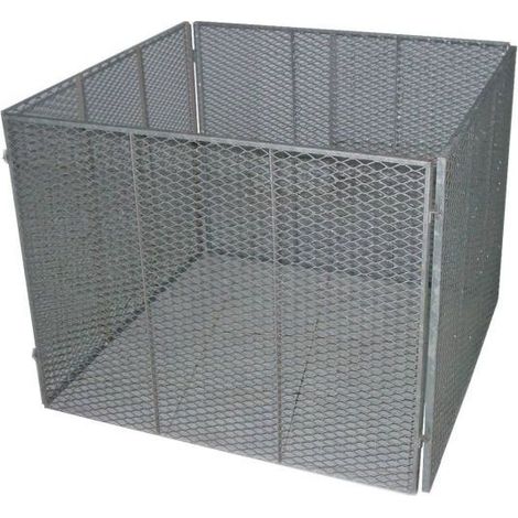 TrendLine Metallkomposter 100 x 100 x 80 cm Gartenkomposter Streckmetall