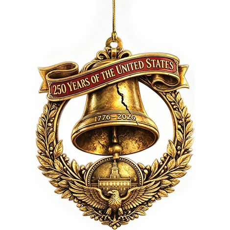 New United States 250th Anniversary Acrylic Pendant, Independence Day Gift, July 4th Decoration, Style B - 10x10cm