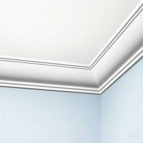 Corniche plafond C215 5,2 x 4,8 cm - Polyuréthane Cimaises &+ (1/3)