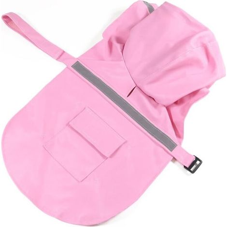 Imperméable réglable pour chien de compagnie (rose L)-Fei Yu