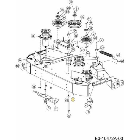 Piatto di taglio trattorino tagliaerba Z1122 ORIGINALE CUB CADET 603-05268BCY