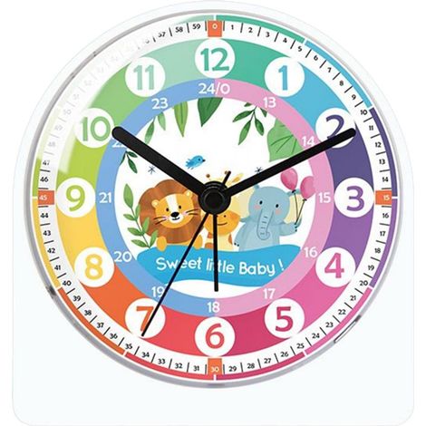 Réveil Analogique Éducatif Enfant Horloge Apprentissage Mutisme (1/5)