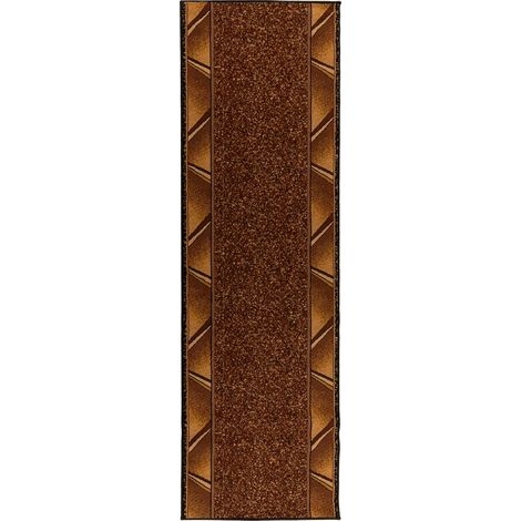 Teppichläufer FLORNES Gewebt Braun 80 x 200 cm PP 7 mm vidaXL (1/4)