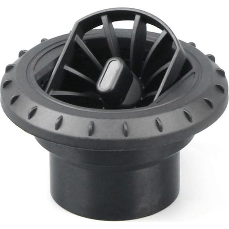 Deux grilles d'aération rotatives, noires, adaptées aux voitures, camions, fourgonnettes, camping-cars, chauffages de climatisation en forme de pétale. (1/4)