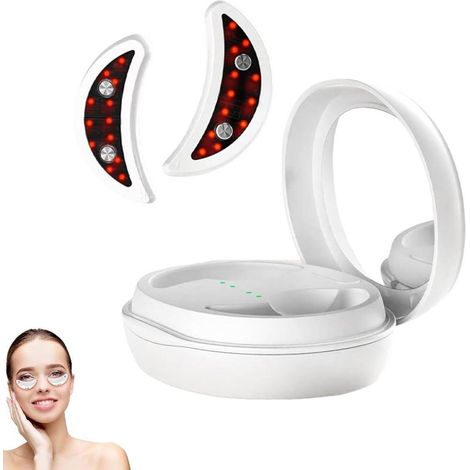 Masajeador ocular de luz roja, antiarrugas, reduce las ojeras, portátil, cuidado de los ojos. (1/5)