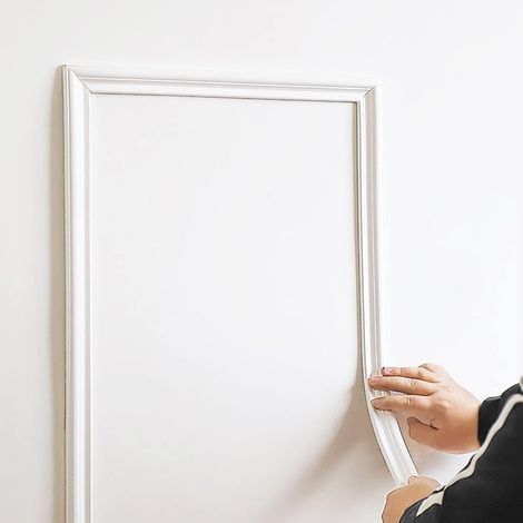 Papel pintado autoadhesivo para decoración de interiores y protección de paredes, 5 metros x 3,2 centímetros (blanco, 1 lámina). (1/5)