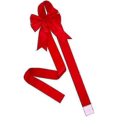 Décorations de fenêtre d'Halloween avec nœuds rouges et noirs pour portes d'armoires de Noël : grands rubans et nœuds pour décorer armoires et meubles de Noël (1/5)