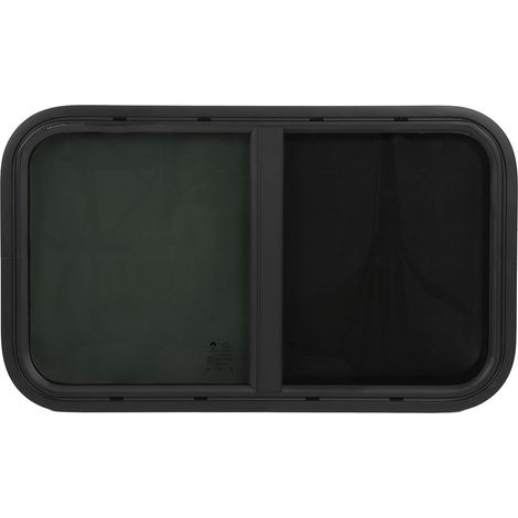 Fenêtre de camping-car à coins arrondis coulissante avec moustiquaire pour remorque, camping-car et véhicule de chantier (1/5)
