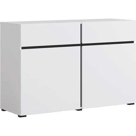 Buffet 2 portes 2 tiroirs Lilia Blanc (1/5)