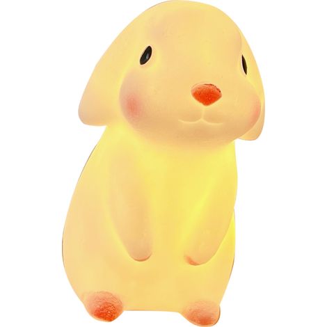 Lampadaire de chevet LED forme lapin, luminaire décoratif mignon et moderne pour chambre et salon, veilleuse cartoon animale, éclairage d'ambiance élégant. (1/5)