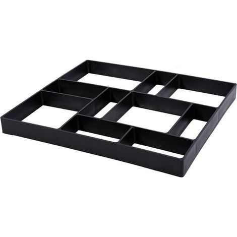 Moule a Pavé Beton Jardin Moule a Beton DIY Iron Réutilisable Moules Béton Moule a Pavage Moule Beton Dalle Moule à Chemin Béton pour Chemin Terrasse Allée Patio Jardin 45 x 40 x 4cm Noir (1/5)