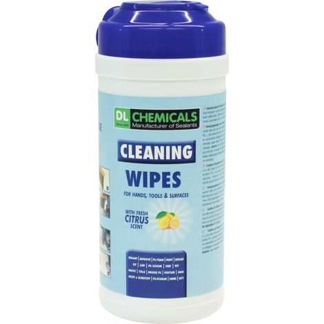 Imprägnierte Tücher 1 Seite abrasiv/1 Seite weich DL CHEMICALS 75 Tücher ohne Lösungsmittel - 106257