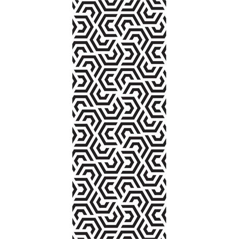 Panneau mural douche en alu-composite VIPANEL - Motif Décor Imprimé Noir Blanc - Finition Velvet - 100x255cm (1/5)