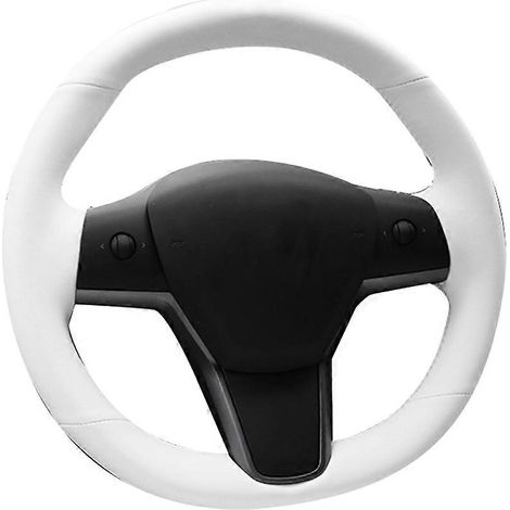 Handgenähter Lenkradbezug für Tesla Model 3, Model X, Model Y und Model S – Lenkradgriff-Zubehör (1/5)