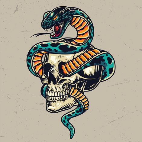 Tela decorativa para exteriores Oxford - motivo de serpiente bailando sobre la cabeza I DR281 (1/5)