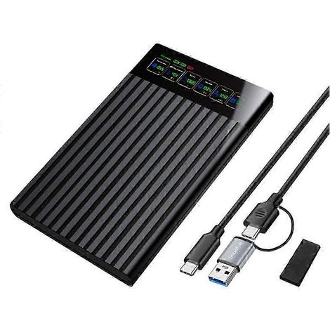 Boîtier pour disque dur SSD/HDD 2,5 pouces, boîtier pour disque dur externe USB 3.1, boîtier pour disque dur externe 6 Gbit/s, compatible PC. (1/5)