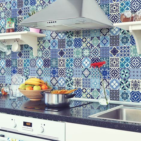 Stickers muraux - Sticker Mural Carrelage adhésif Cuisine Salle de Bain - 30 STICKERS CARRELAGES ASENZO - 30stickers15x15cm (1/5)