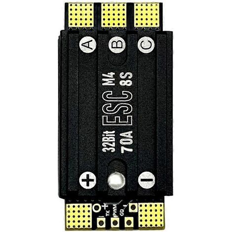 Contrôleur de vitesse électronique (ESC) 70A AM32 3-8S à prise unique prenant en charge les protocoles DShot 150/300/600/MultiShot/OneShot pour les modèles de télécommande (1/5)