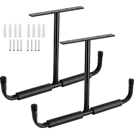Gancho de almacenamiento de acero para techo de garaje, estante de almacenamiento resistente para colgar madera, bicicletas, herramientas, tablones, sistema de almacenamiento de alta resistencia (paqu (1/5)