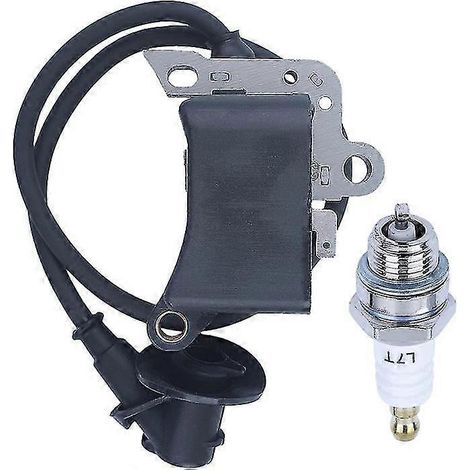 Bobine d'allumage avec bougie L7T compatible avec les tronçonneuses TS400, TS460 Coupé, modèles 51, 55, 61, 66, 261 et 262. Remplace les références 4223, 400 et 1300. (1/4)