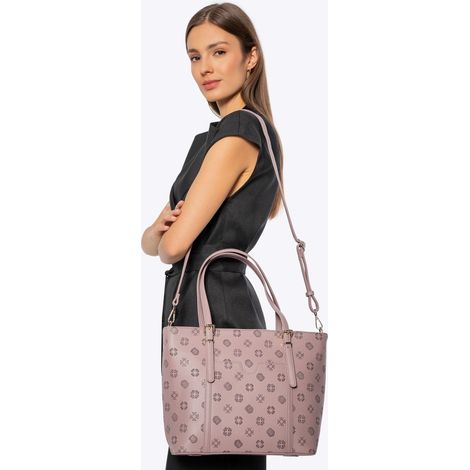 Sac cabas Wittchen pour femme en similicuir gaufré, rose poudré, cuir écologique (1/5)