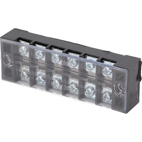 50 Stück Klemmenblöcke, ABS-Gehäuse, 25 A, gute Leitfähigkeit, einfache Installation, Industriestecker für Verteilerkästen, 600 V (1/5)
