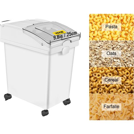 Bac de stockage d'ingrédients, design anti-poussière, mobilité facile, 3 PCS (1/2)