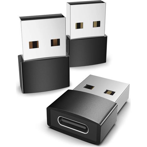 Convertisseur universel -Adaptateur USB A vers USB C (noir)- Convertisseur multifonction