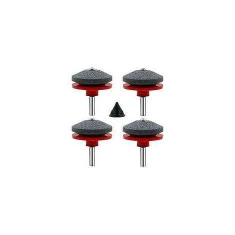 4 Pièces Affuteur Lame Tondeuse Gazon Universel Aiguiseur de Tondeuse Accessoires pour Tondeuses avec 1Pcs Kit D'équilibrage de Lame,50 x 47mm (1/5)