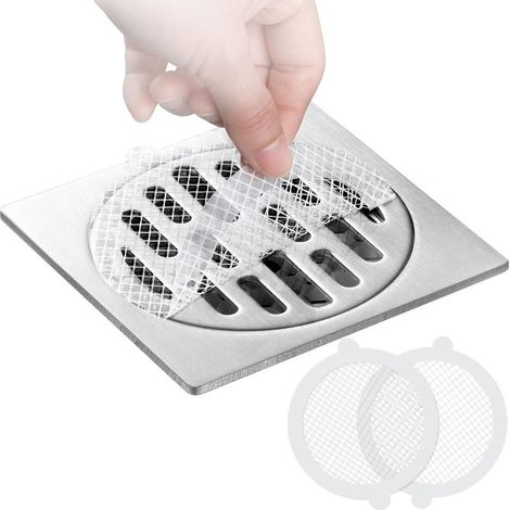Lot de 30 filtres anti-blocage jetables pour salle de bain, douche, baignoire, lavabo (1/5)