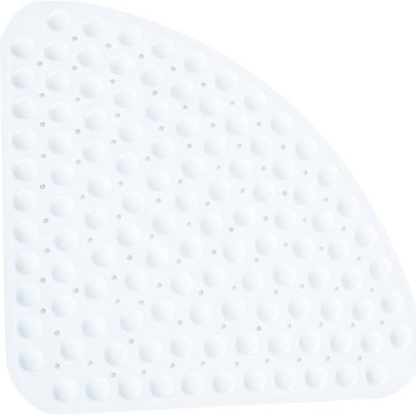 Tapis décoratif original forme éventail, 54x54cm, pour salle de bain, style non conventionnel.