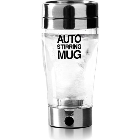 Tasse shaker électrique protéinée 400 ml, mélangeur automatique, bouteille de boisson, blender, presse-agrumes, mug à café transparent en acier inoxydable