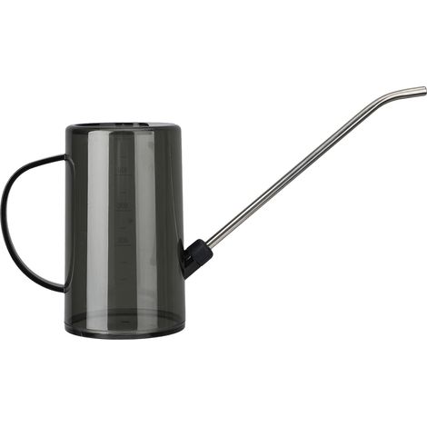 Gießkanne für Zimmer- und Gartenpflanzen, Blumen, moderne kleine Gießkanne mit langem Ausguss, transparent schwarz (1/5)