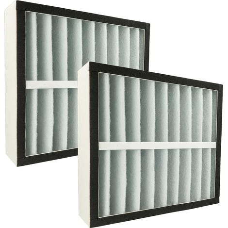 vhbw 2x Vorfilter kompatibel mit Dustcontrol DC AirCube 1200 Luftreiniger - Kunststoff, Filterklasse G4 Schwarz Weiß