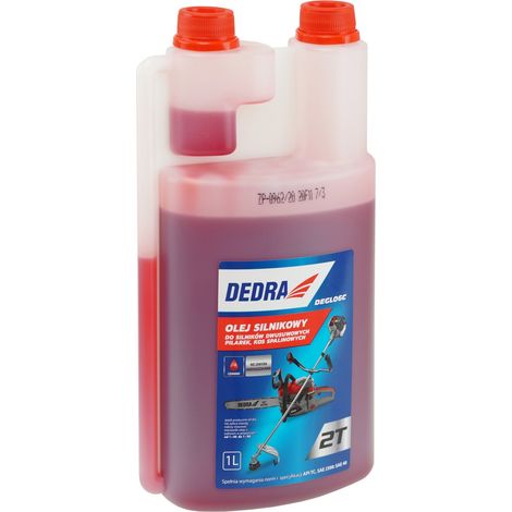 DEDRA - Kettensägenöl 2T, 1L mit Spender - API TC, JASO FB/FC