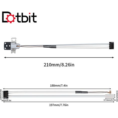 3D printer accessory compatible with Topzhu A1/A1 mini hot end mounting kit with thermistor/heating wire (1/4)