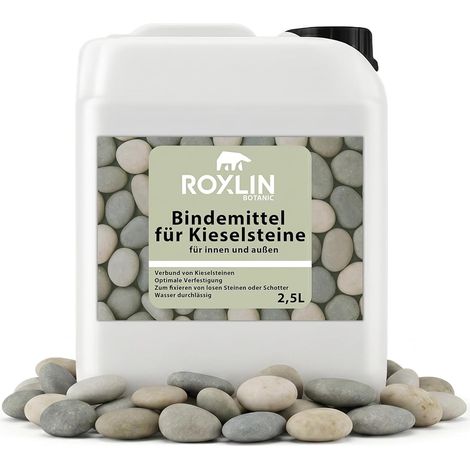 Roxlin Botanischer Kiesbinder Schotterbinder Stabilisator für Kies Schotter Mulch Splitt Gartenweg Auffahrt Unkrautschutz – 2,5L