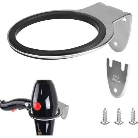 (12.5×5.2×7.8cm)Support Seche Cheveux en Acier Inoxydable Porte Sèche Cheveux Mural Antirouille Titulaires de Sèche-Cheveux Anti-corrosion avec Joint et Visser pour Cuisine Salle de Bain Salon (1/4)