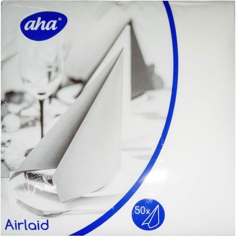 Airlaid-Servietten, 40 x 40 cm, weiß, Vliesstoff, 50 Stück
