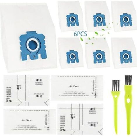 Lot de 6 sacs pour aspirateurs Miele Hoover Bags Classic C1, Complete C2 C3, S227 S240, S270, S400, S400i, S600, S2, S5, S8 (6 lot