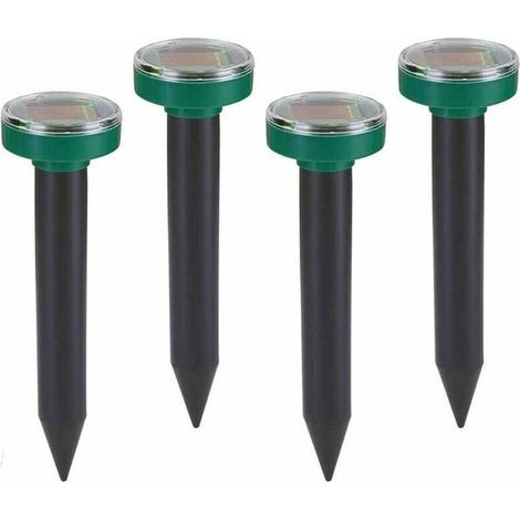 4 répulsif solaire anti-taupe IP65 anti-taupe ultrasonique, anti-taupe, répulsif de campagnol, répulsif de campagnol, répulsif de taupe pour le jardin pelouse cour herbe verte (1/5)