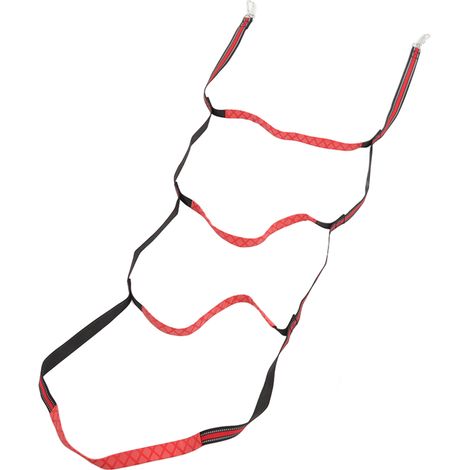 Échelle de corde marine pour bateau pneumatique, kayak, bateau à moteur, canoë, rouge, 4 marches (1/5)