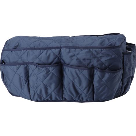 Sac de rangement pour accoudoir de canapé, 14 poches, organisateur multifonction pour télécommande TV, téléphone et répertoire, bleu marine (1/5)