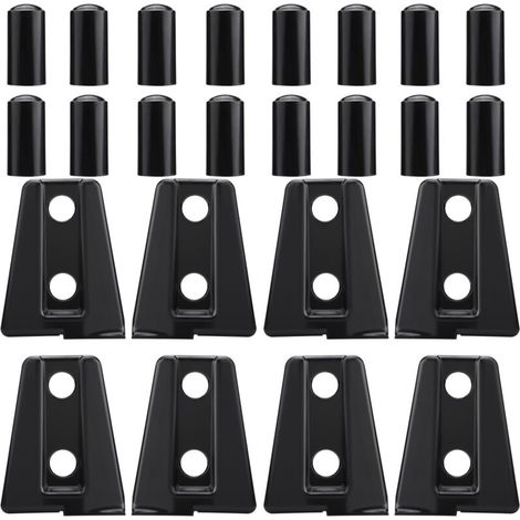 Jeffergarden Qiilu Lot de 8 housses de charnière de porte Noir pour Jeep Wrangler JK Unlimited 4 portes 2007-2018 (1/4)