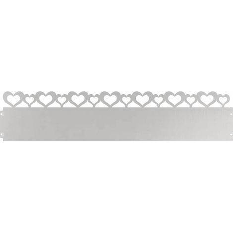 Lawn Edgings 10 pcs Silver 103 x 0.05 x 22 cm Stainless Steel vidaXL